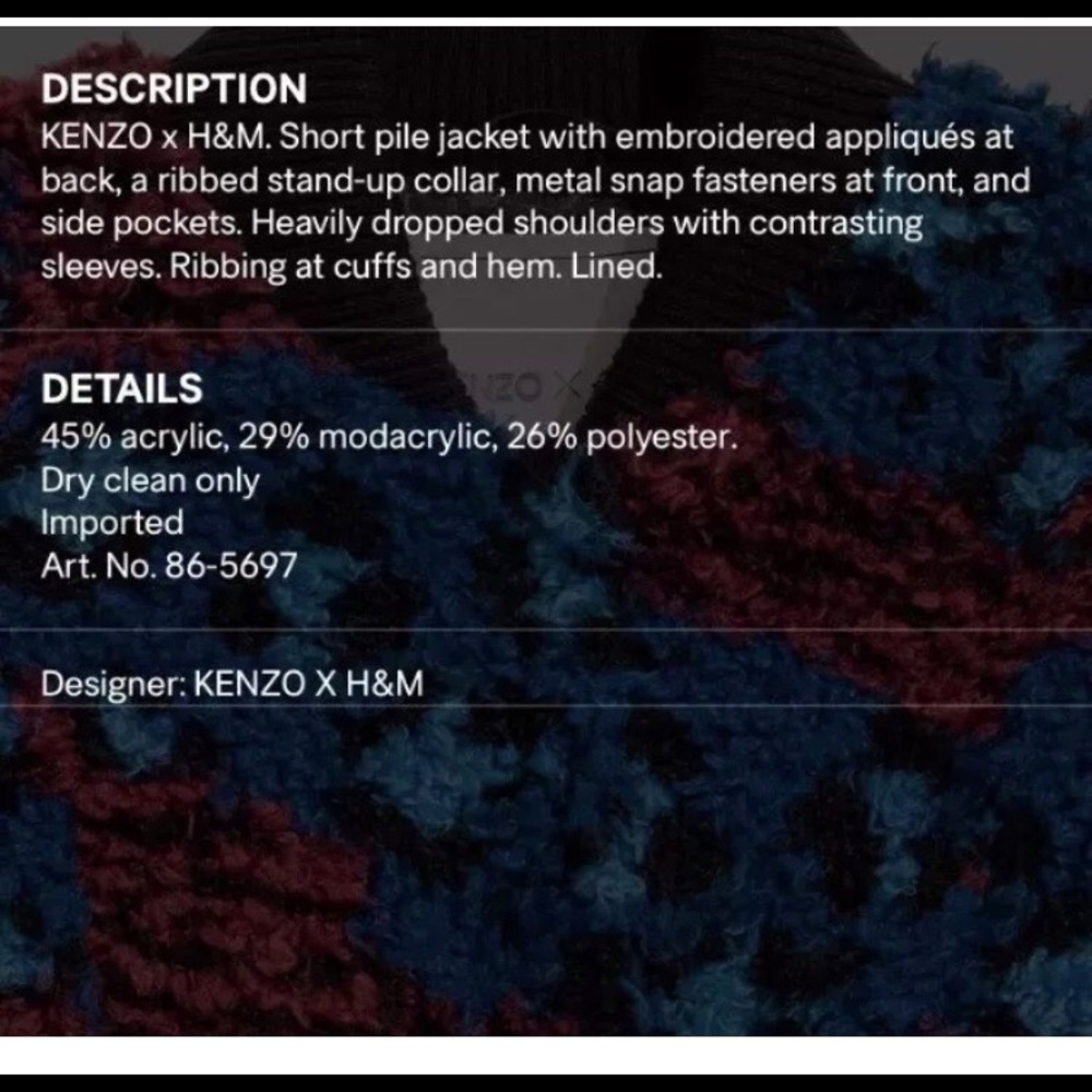 Kenzo Multicolor Textured Jacket - Picture 4 of 6